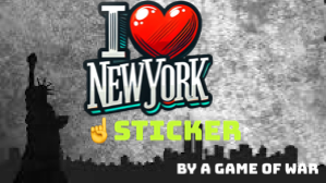 Bubble-free stickers I love New York Sticker by A Game of War