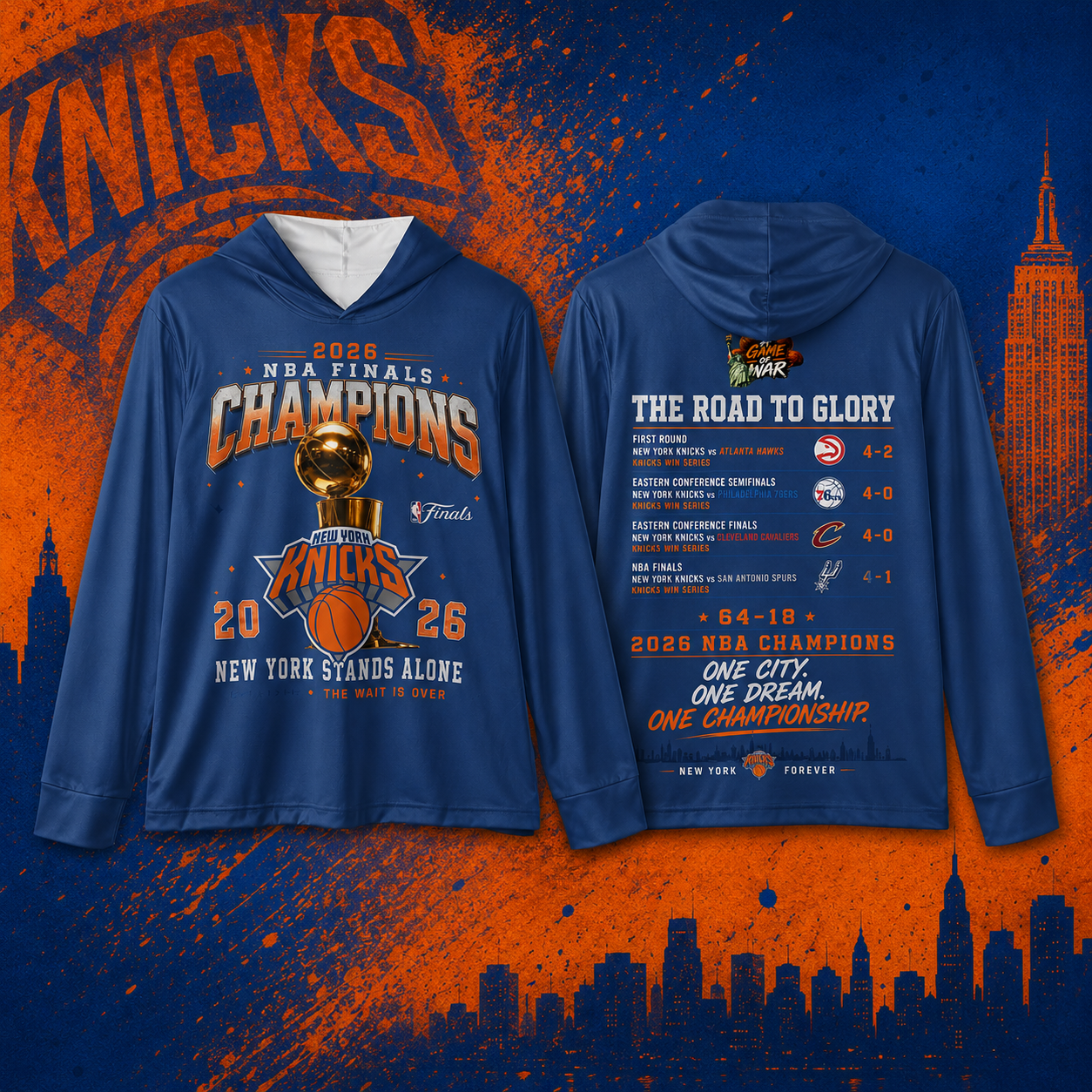 New York Knicks Road to Glory Championship Hoodie