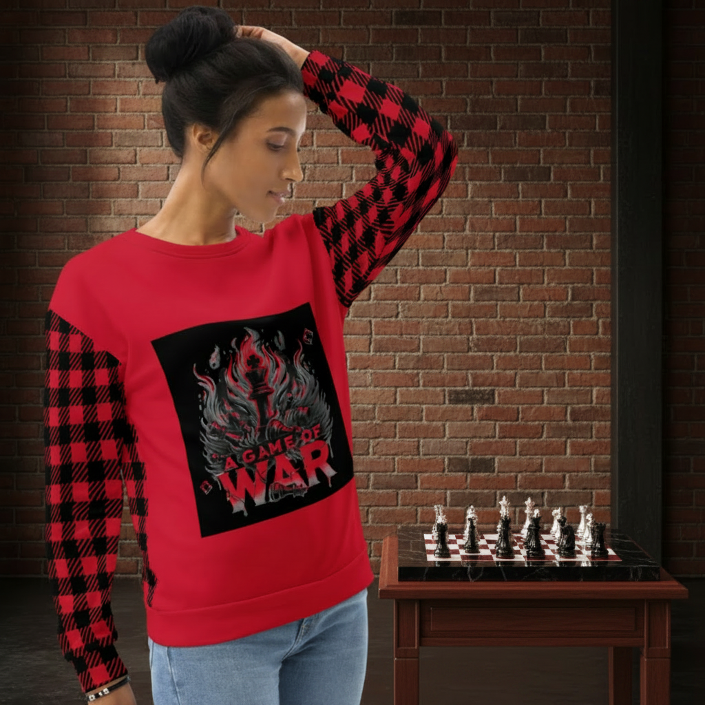 Brilliant Gambit Unisex Sweatshirt (Red black and gray)