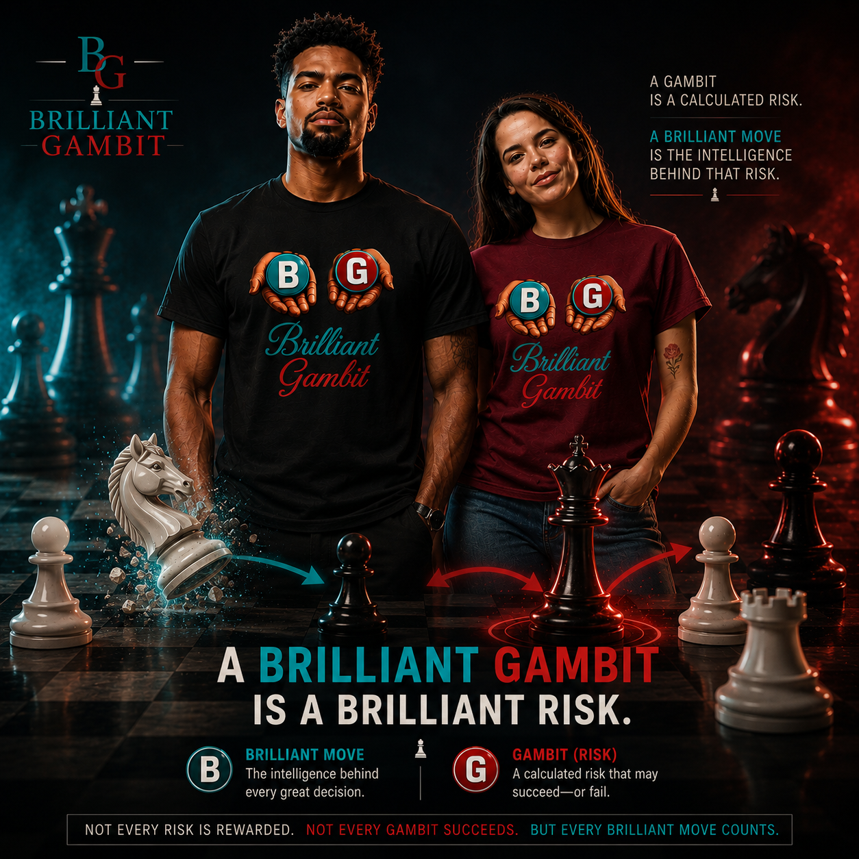Brilliant Risk™ Unisex Classic T-Shirt – Signature BG Logo Premium Graphic Tee