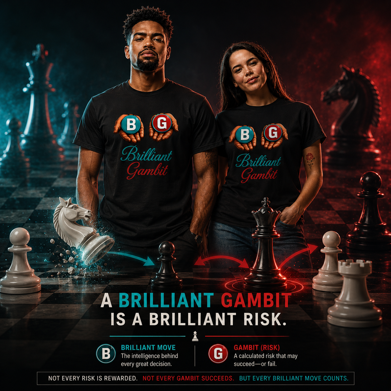 Brilliant Risk™ Unisex Classic T-Shirt – Signature BG Logo Premium Graphic Tee