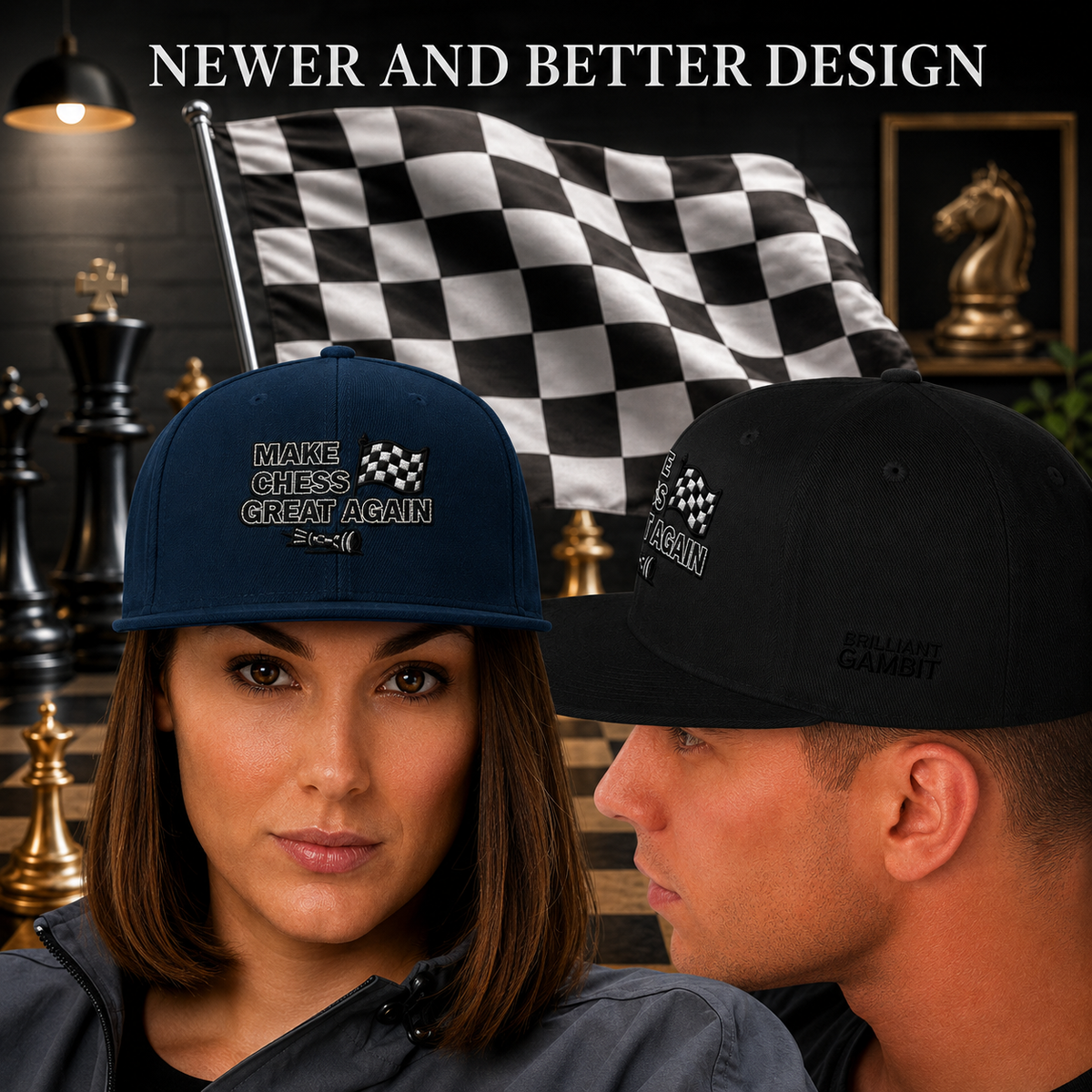 🏁Make Chess Great Again Snapback Hat