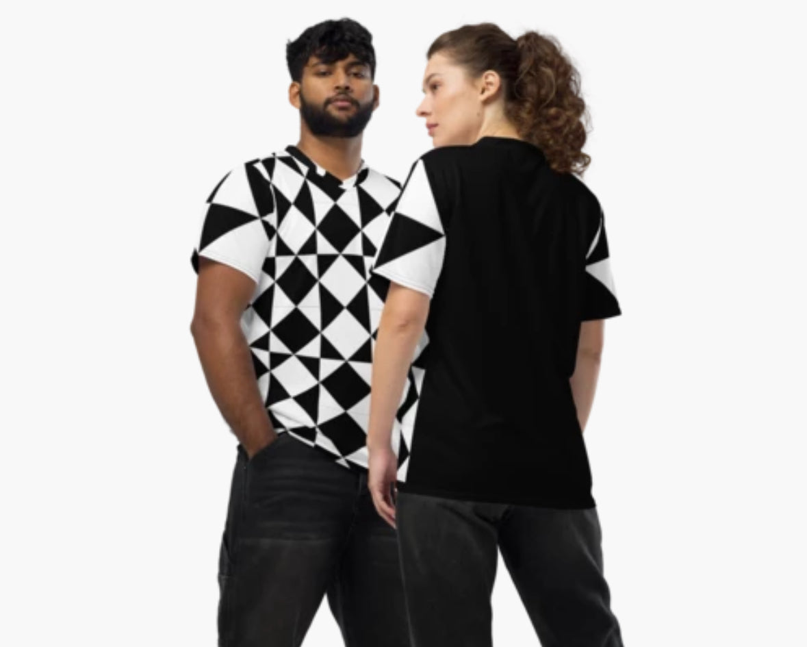 Brilliant Gambit Checkered  Recycled Unisex Sports Jersey