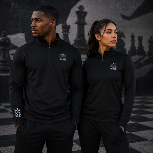 Adidas Brilliant Gambit Blue Quarter zip pullover (Sleeve Design)