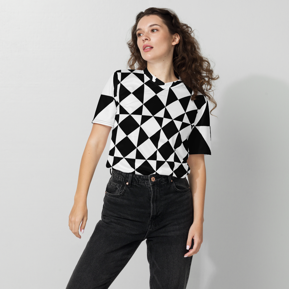 Brilliant Gambit Checkered  Recycled Unisex Sports Jersey