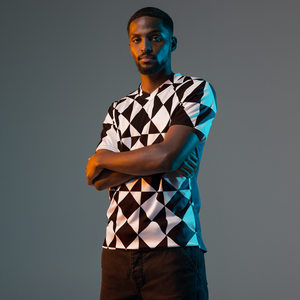 Brilliant Gambit Checkered  Recycled Unisex Sports Jersey