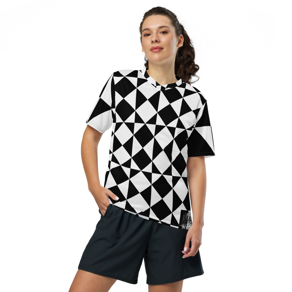 Brilliant Gambit Tagged Checkered Recycled Unisex Sports Jersey